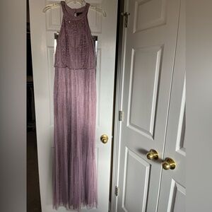 Adrianna Papell Lavender Maxi Dress